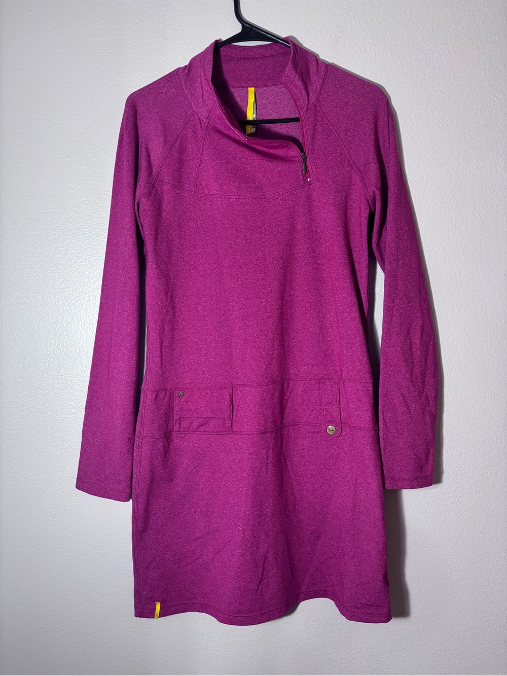 Lole Women's Magenta Long-Sleeve Pullover Dress